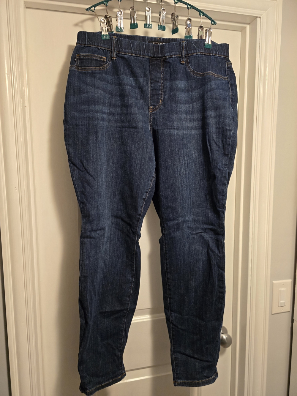 Dark Blue Judy Blue Pull On Stretch Women's Jeans - Classic Slim Fit